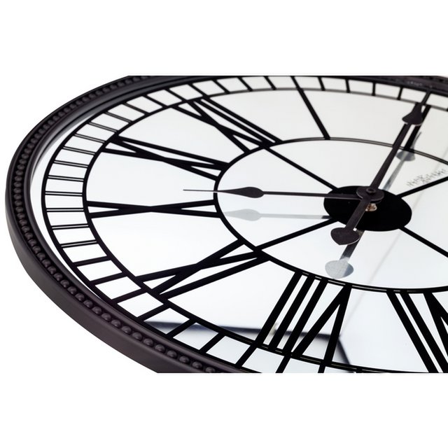 Horloge murale NeXtime Cléopâtre Miroir 56 cm noir