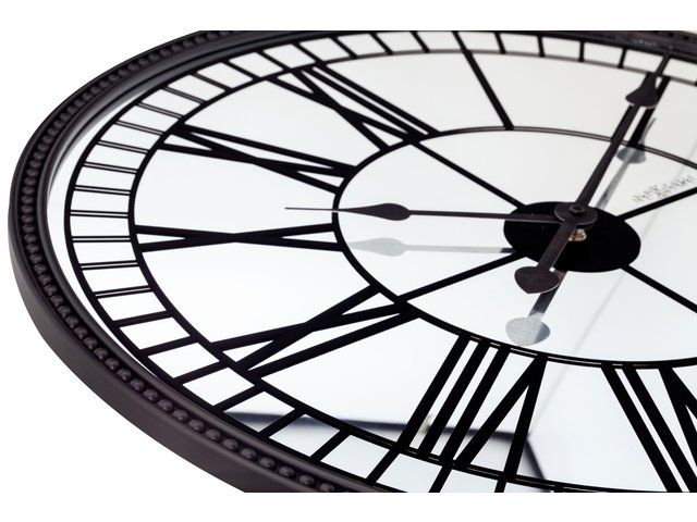 Wall clock NeXtime Cleopatra Mirror 56 cm black