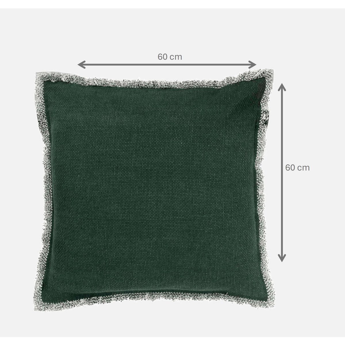 Dutch Decor BURTO - Cushion washed cotton 60x60 cm Mountain View - green