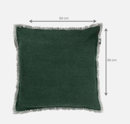 Dutch Decor BURTO - Cushion washed cotton 60x60 cm Mountain View - green