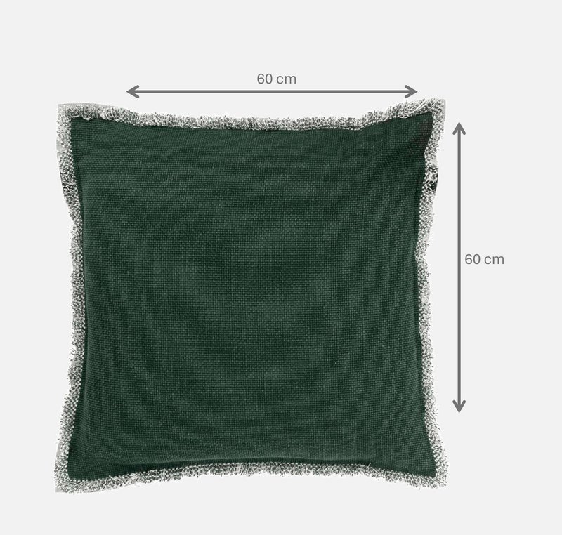 Dutch Decor BURTO - Cushion washed cotton 60x60 cm Mountain View - green