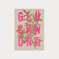 Postcard / Typo / Congratulations / Eco paper