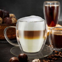 Creano thermal glass 250ml set of 2 with saucer