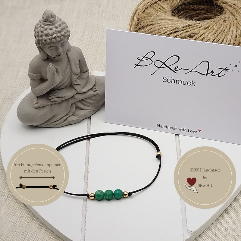 Bracciale in pietra amazzonite, 4mm Ø