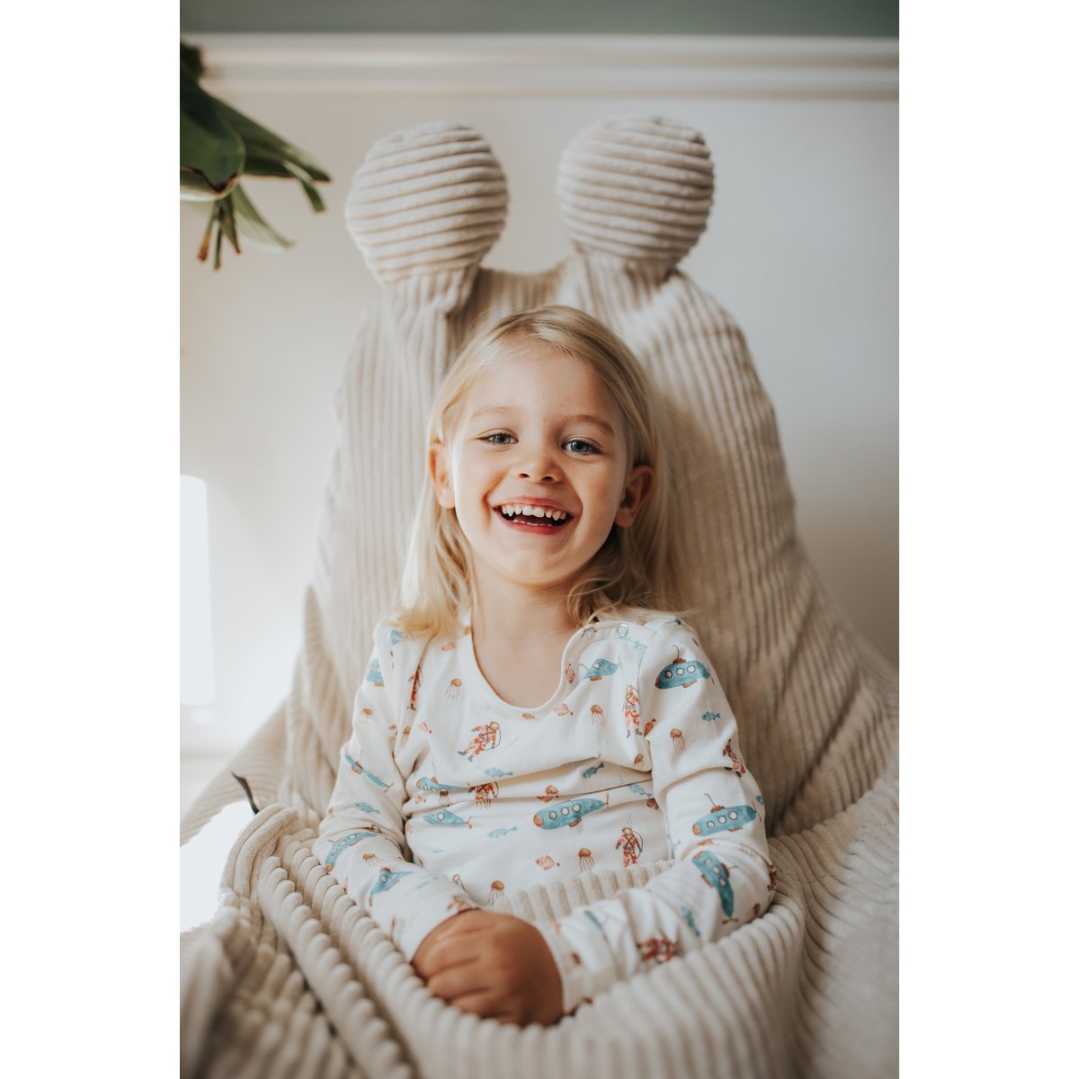 TEDDY L Beanbag, Corduroy, Lincoln 70 Light Blue