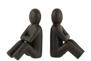 J -Line Bookend P'tit Maurice - Plastik - Schwarz - 2 Teile