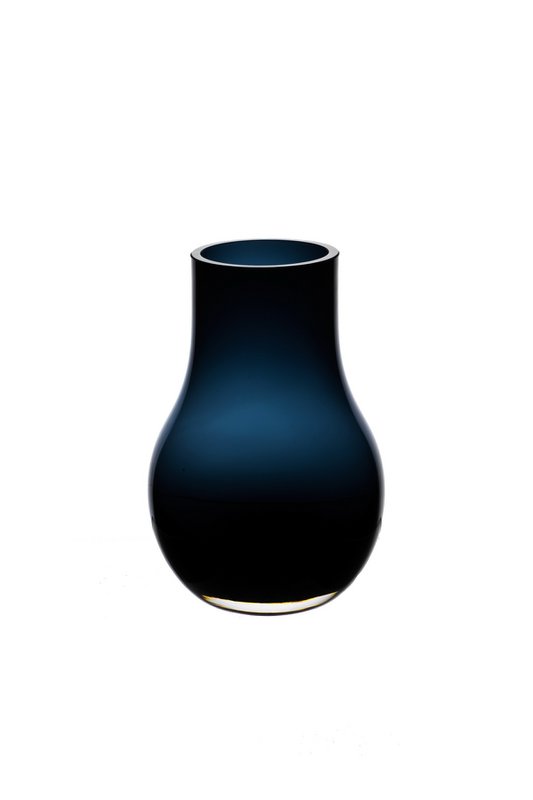 Topsælgende moderne elegant vase i dybblåt kvalitetsglas, DAVOS10
