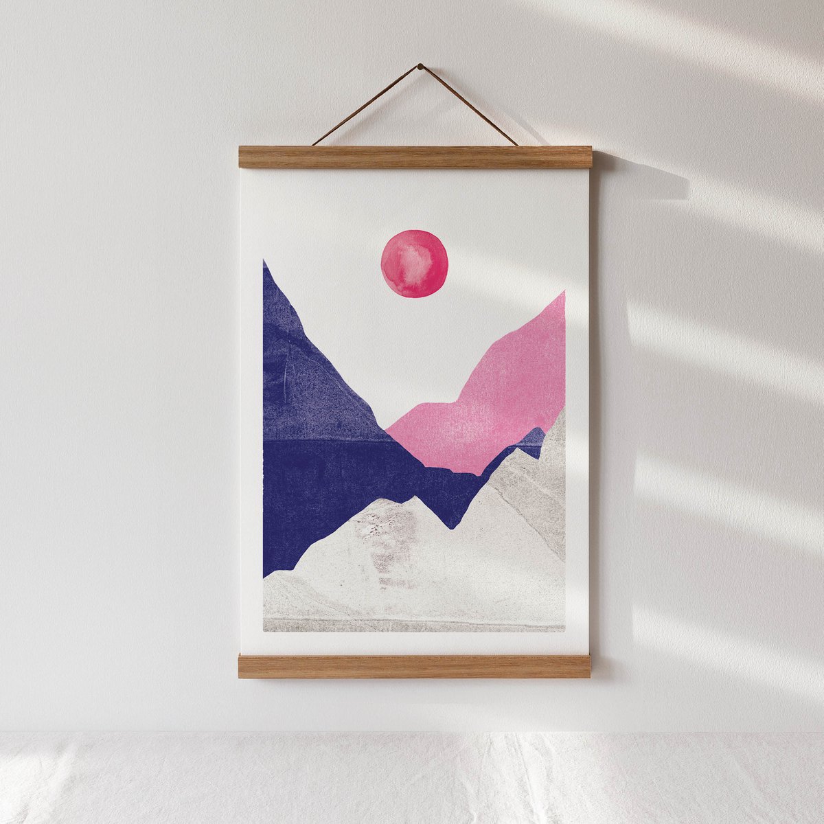 Stampa artistica "Monti rosa blu" | astratto | misure differenti