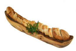 Brotschale rustikal aus Olivenholz 40 – 45 cm