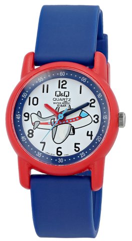 Q&Q kinderhorloge "Airplane", harsband, 10 ATM
