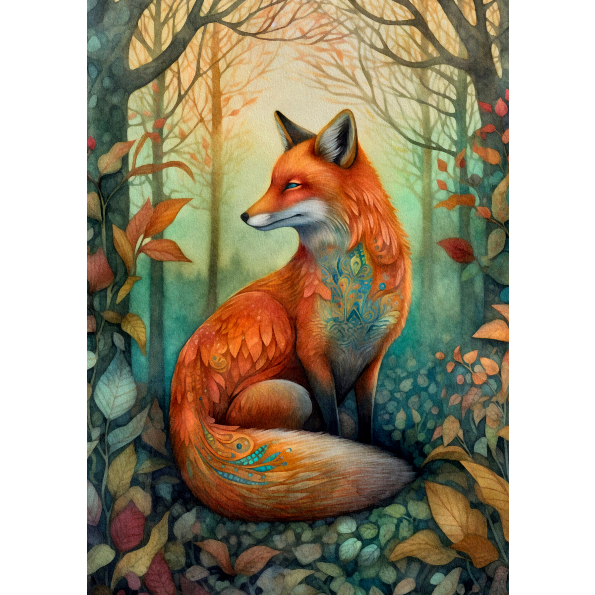Animals of the Forest: Vos | Kaart Fripperies