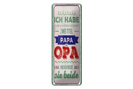 Tin sign saying 27x10 cm 2 titles Dad and Grandpa and I rock them both sign
