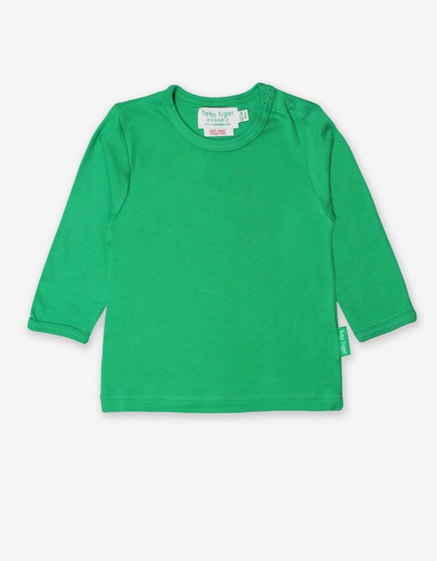 Bio-Baumwoll Kinder Shirt langarm in Grün