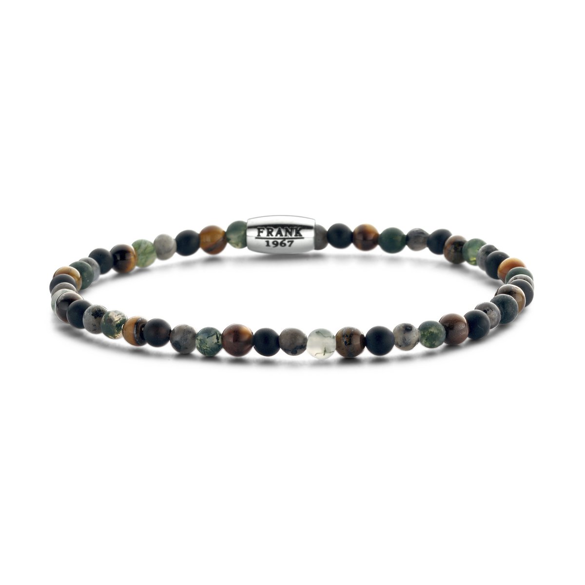 Frank 1967 7FB-0458 Natursteinarmband – Stretch – gemischte Farben