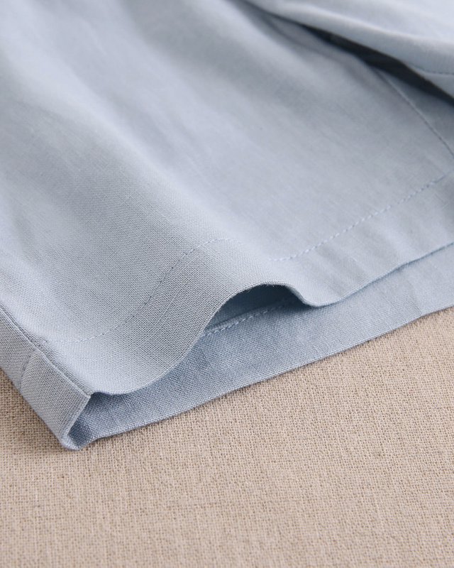 Boy's Blue Linen Bermuda Shorts M70-21503073
