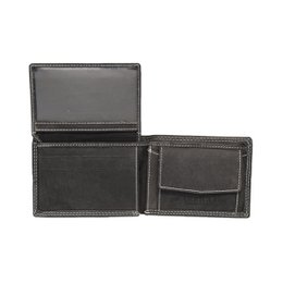 Herrenbrieftasche aus schwarzem Leder