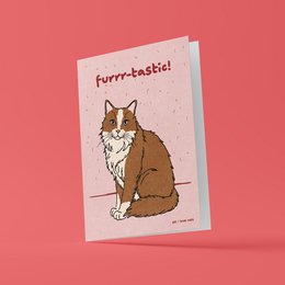 Wenskaart 'Furrr-tastic!'