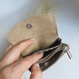 Mini portafoglio leopardato marrone