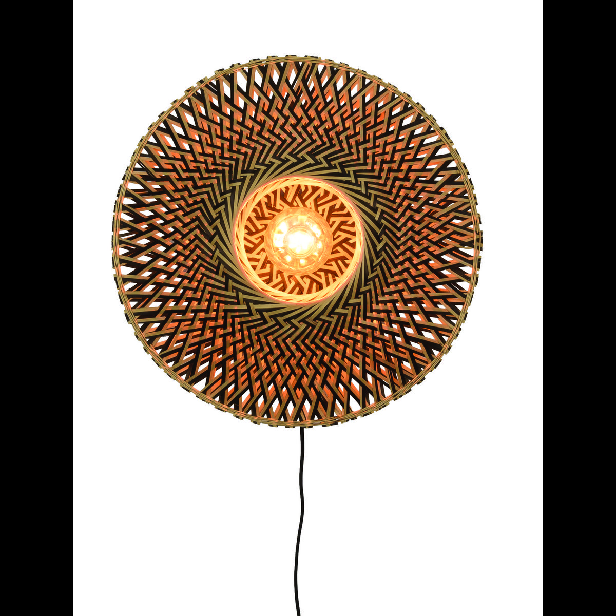 Lámpara de mano Bali 44cm zw./nat., S