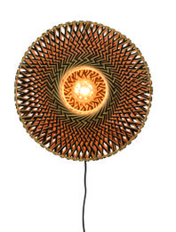 Wandlamp Bali 44cm zw./nat., S