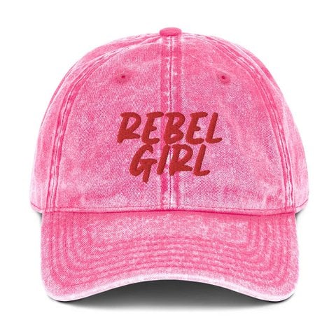 Vintage-Kappe REBEL GIRL Vintage Baumwoll-Twill-Kappe