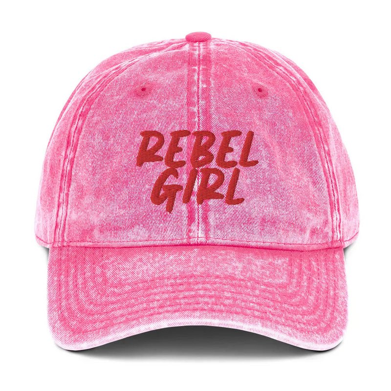 Gorra vintage REBEL GIRL Gorra vintage de sarga de algodón