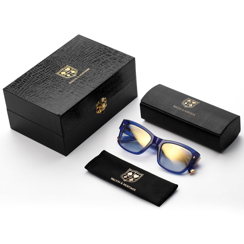Walton & Mortimer Nr. 12: "Mr.one Two" Midnight Blue Blue Limited Edition Photochrome Sonnenbrille