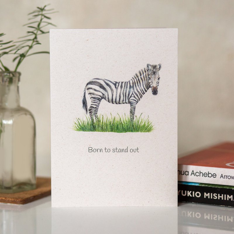 'Born to stand out' Eco-friendly Motivational Card