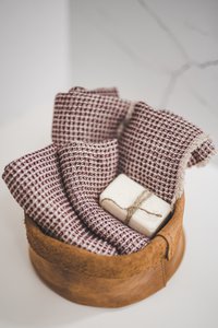 Soft Waffle Hand Towels, Set of Two