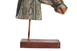 FIGURA MANICO IN FERRO 24X12X35 CAVALLO INVECCHIATO FD201906