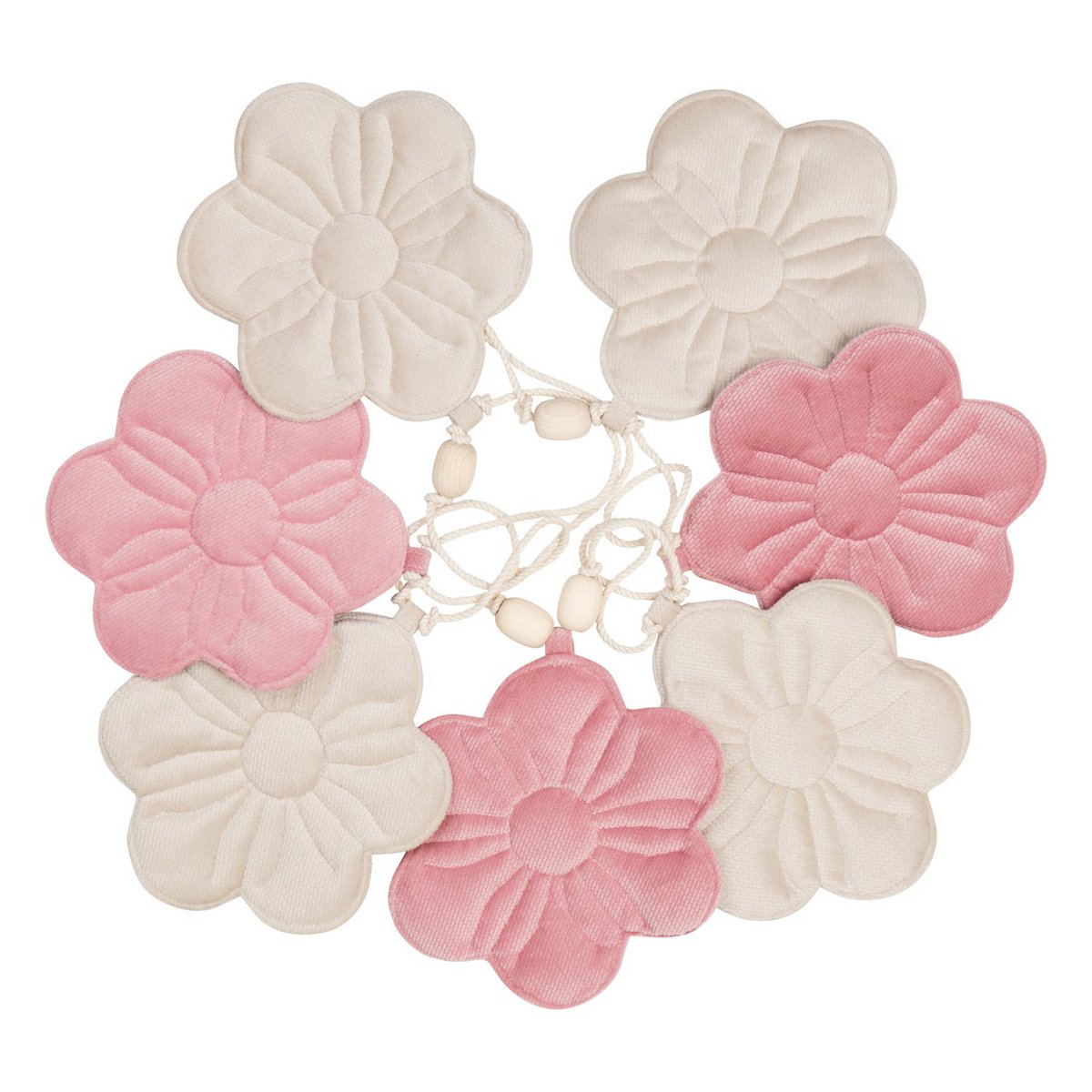 Guirlande fleurie velours "Bouquet de bonbons"