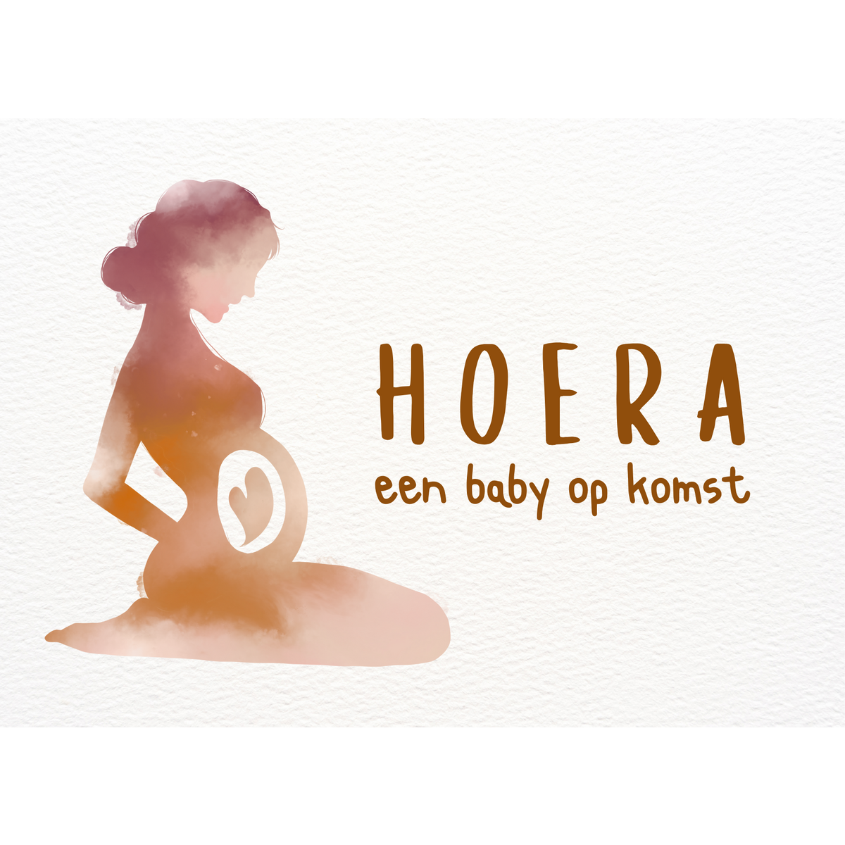 Tarjeta de felicitación - a6 - Hurra, un bebé en camino