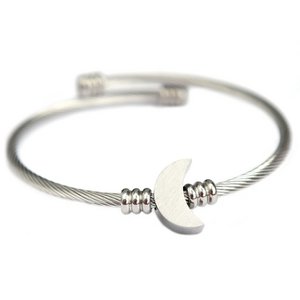 Bracelet silver statement moon