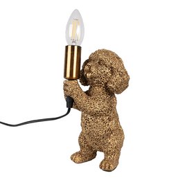 Lámpara de mesa Dog 11x13x23 cm de plástico de oro