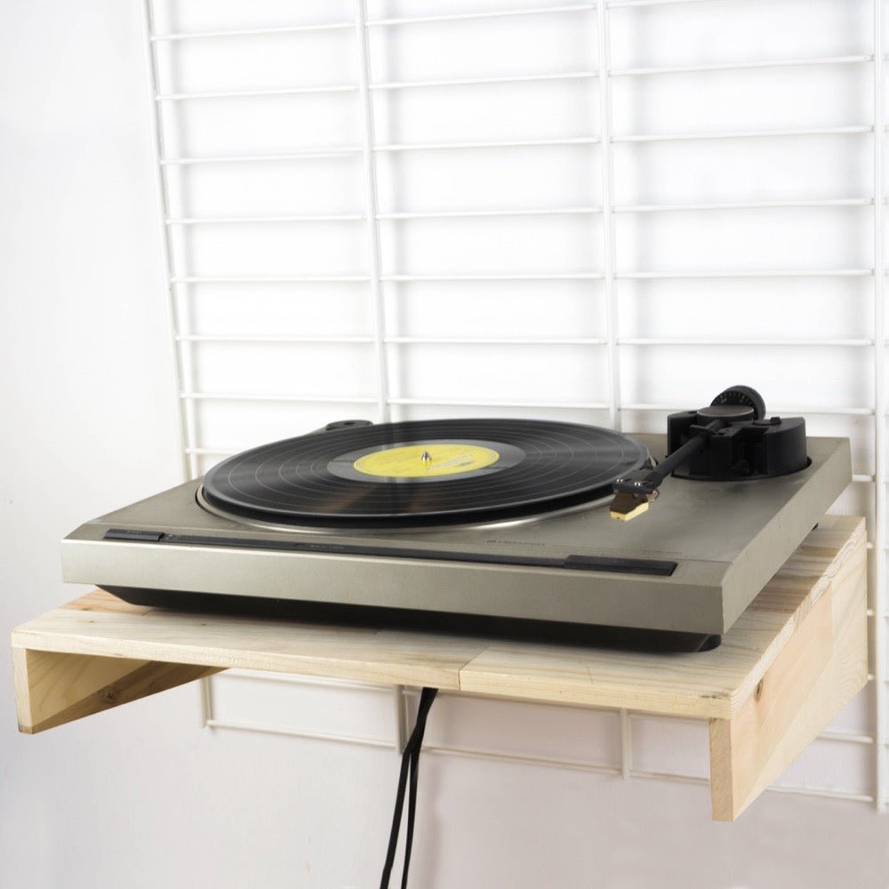 Durable wall rack FENCY - shelf record player (46x38 cm)
