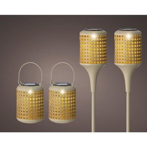 LED Solarleuchte Ø10,5-H80cm 4-delig