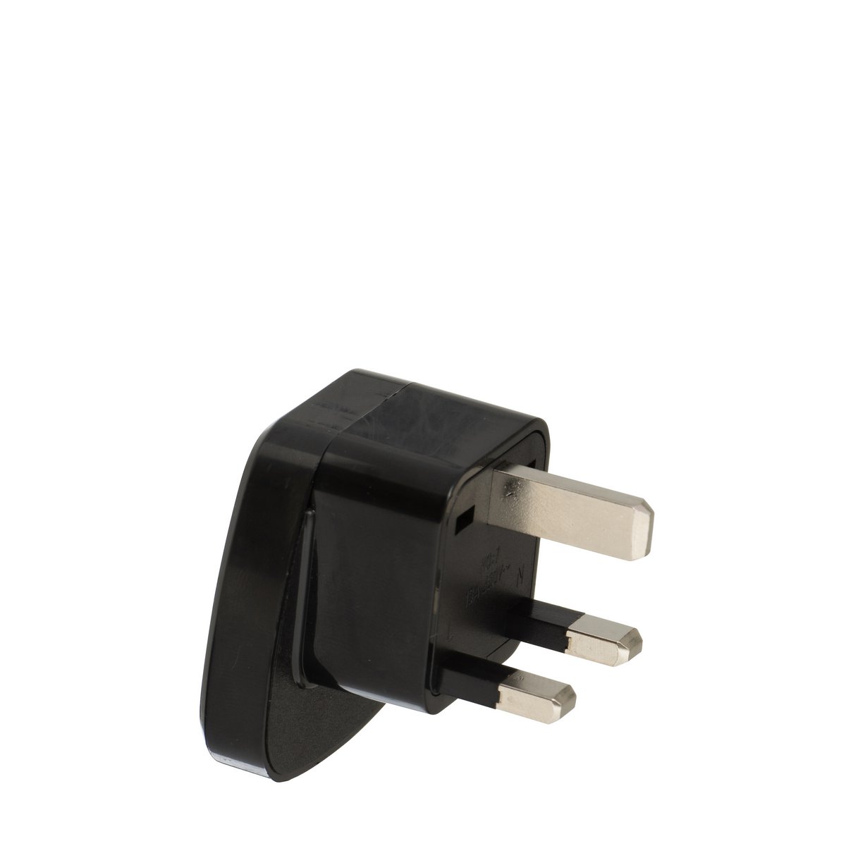 J-Line travel plug UK - plastic - black
