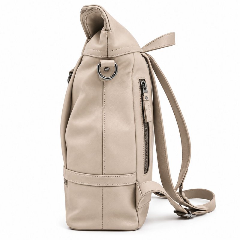 ROLLTOP BACKPACK Rucksack Leder mushroom