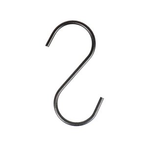 S-Hooks - Metal - Black - Set van 6 - 11x6x1cm