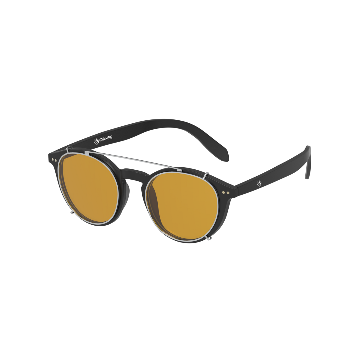 Lennon Blue Light Glasses - Everyday Lens met Heavy Duty Clip-on (zwart frame)