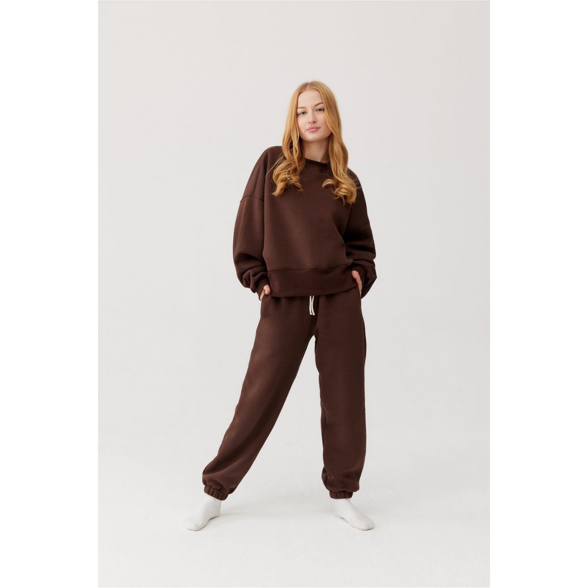ROSA Sweatshirt – Baumwolle – Schokoladenbraun