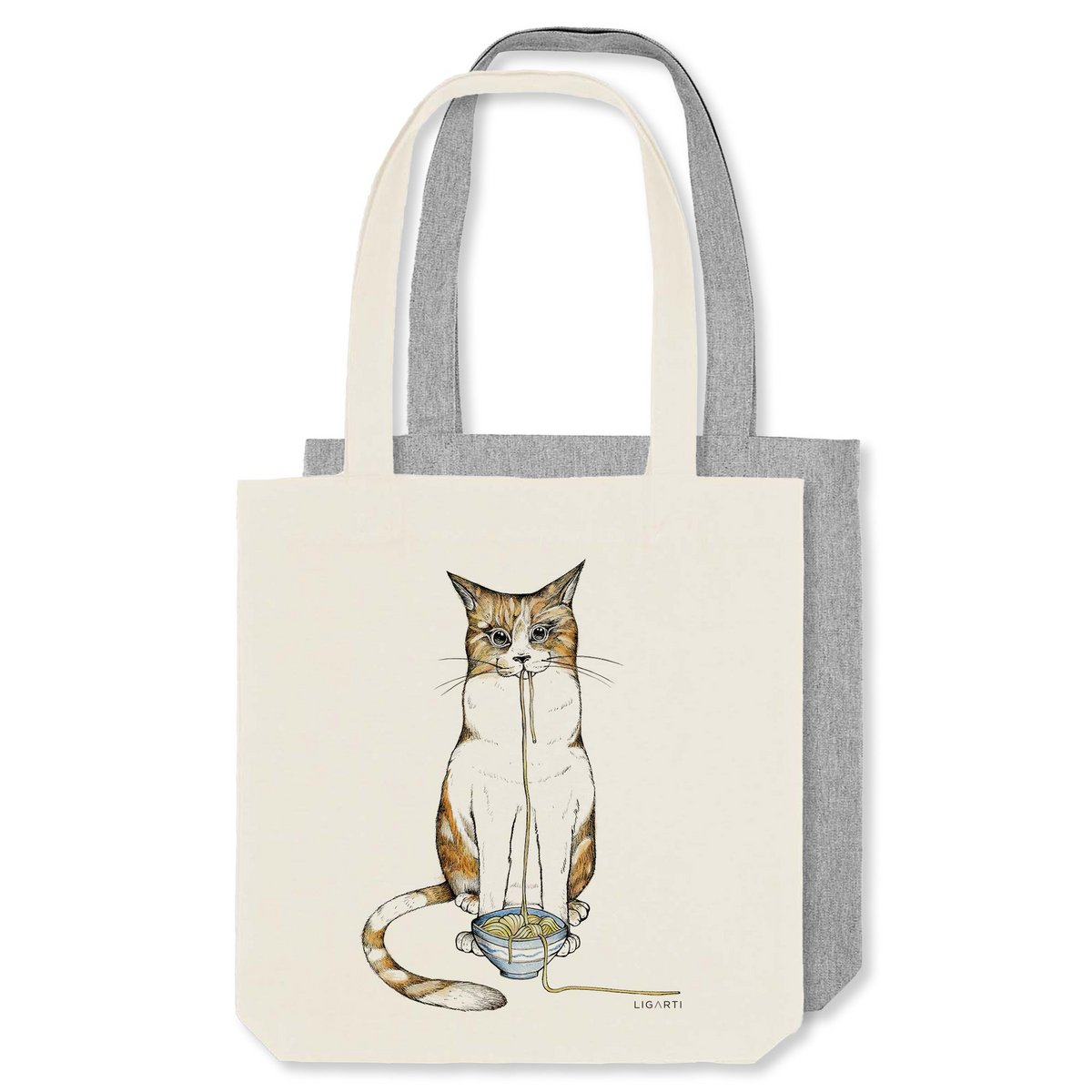 Burlap Bag - Ramen Cat