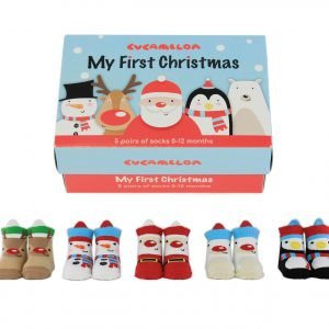 My First Christmas Baby Christmas Socks 5 pairs in a Gift box