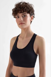 T1200-01 | Damen Sport BH recycelt - Schwarz