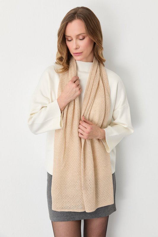 DIAMOND SHAWL-BEIGE