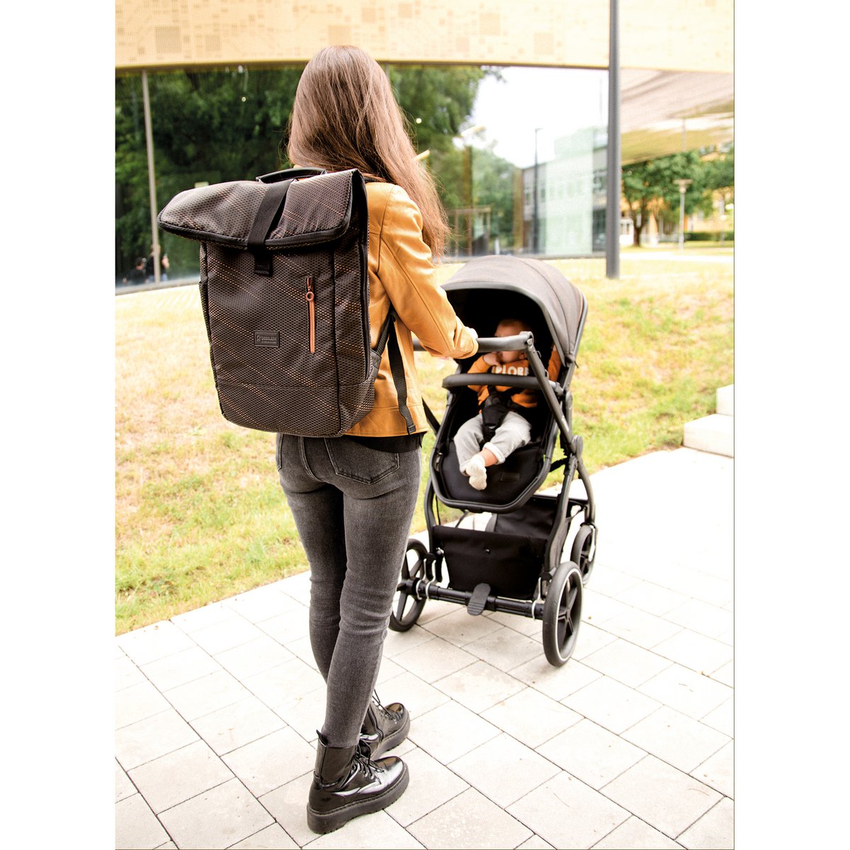 Wickeltasche N°6 Rucksack Schwarz