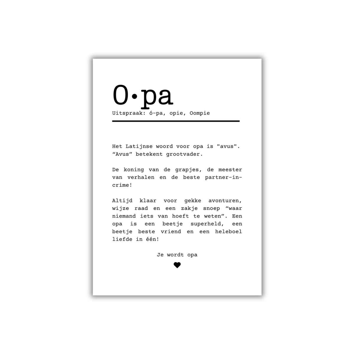 A6 Postcard • Grandpa