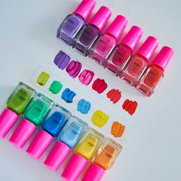 Zestaw 12 mini lakierów do paznokci dla dzieci – różne – letnie kolory