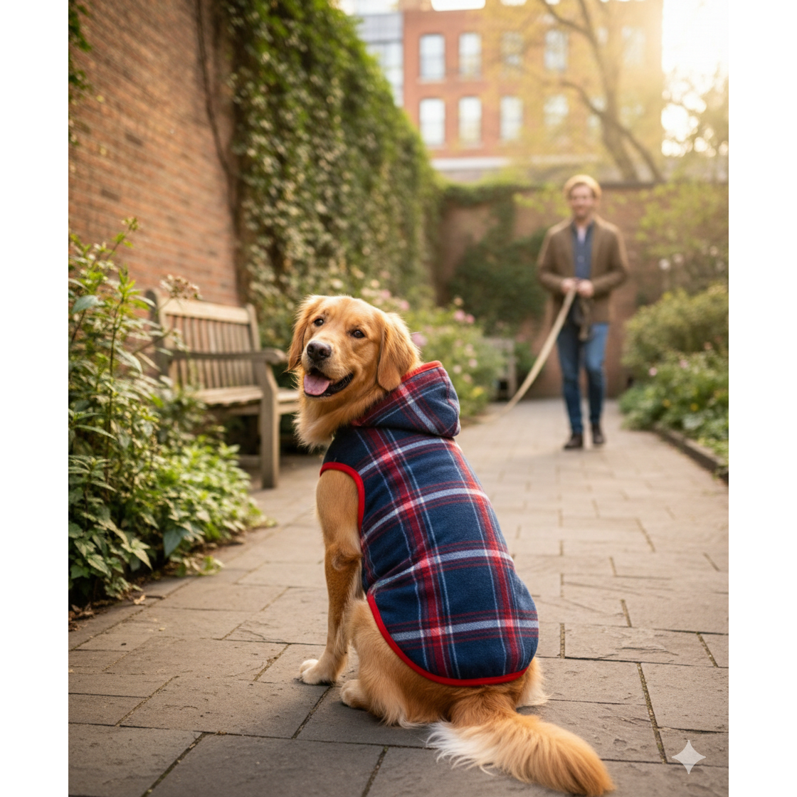 Alpha Dog Lumber Blue Plaid Fleece-hættetrøje (5-Sæt)