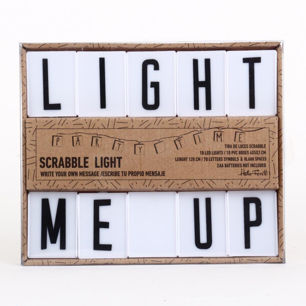 Scrabble-Lichtgirlande HF